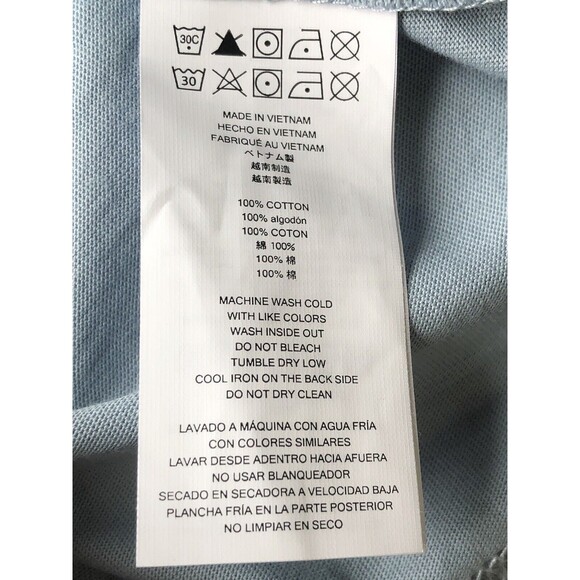 Michael Kors Mens Crew Neck T-Shirt Pale Blue Size XL NWT - Picture 11 of 13